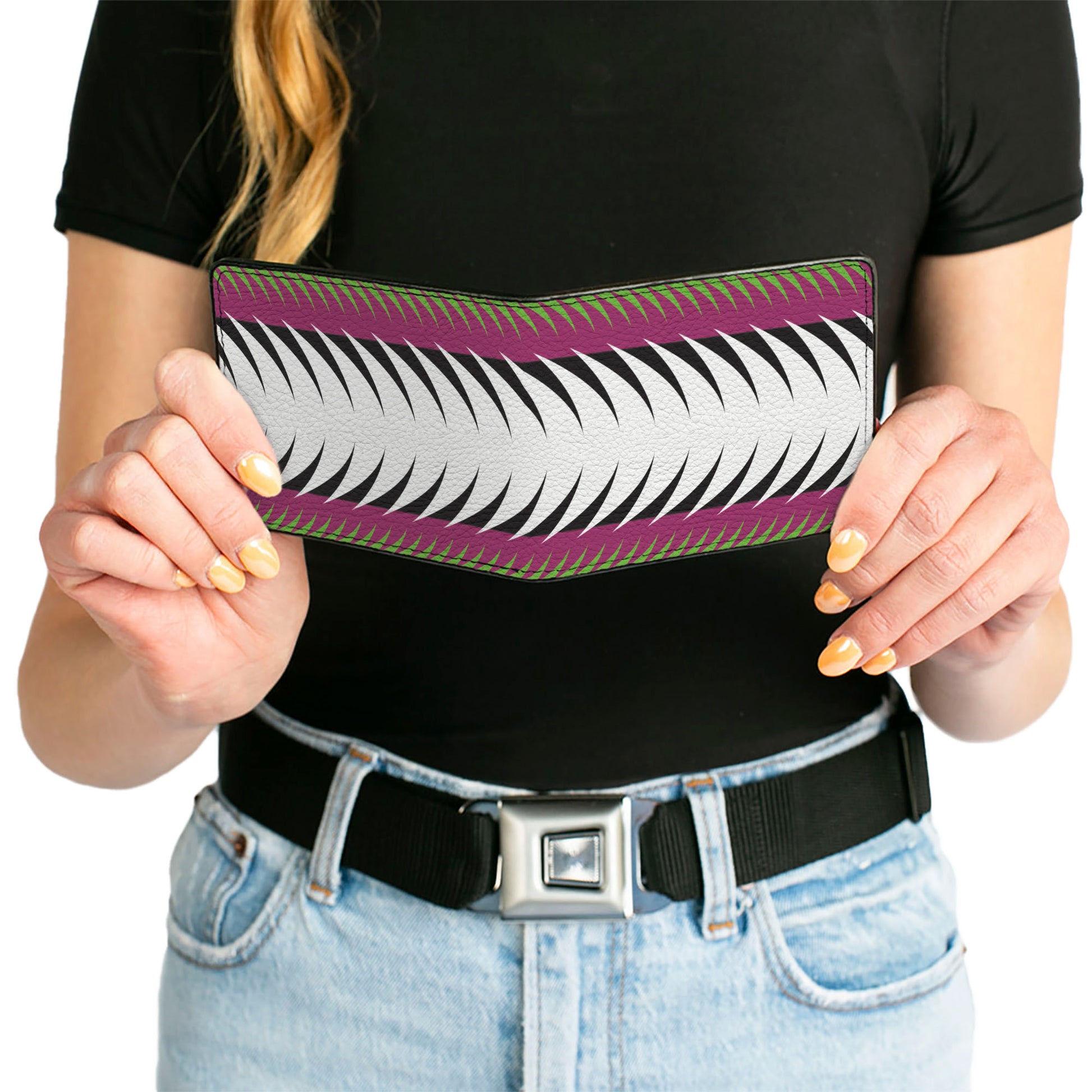 Bi-Fold Wallet - Fish Tail Fuchsia Black White Bi-Fold Wallets Buckle-Down