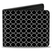 Bi-Fold Wallet - Fishnet Stocking Black White Bi-Fold Wallets Buckle-Down