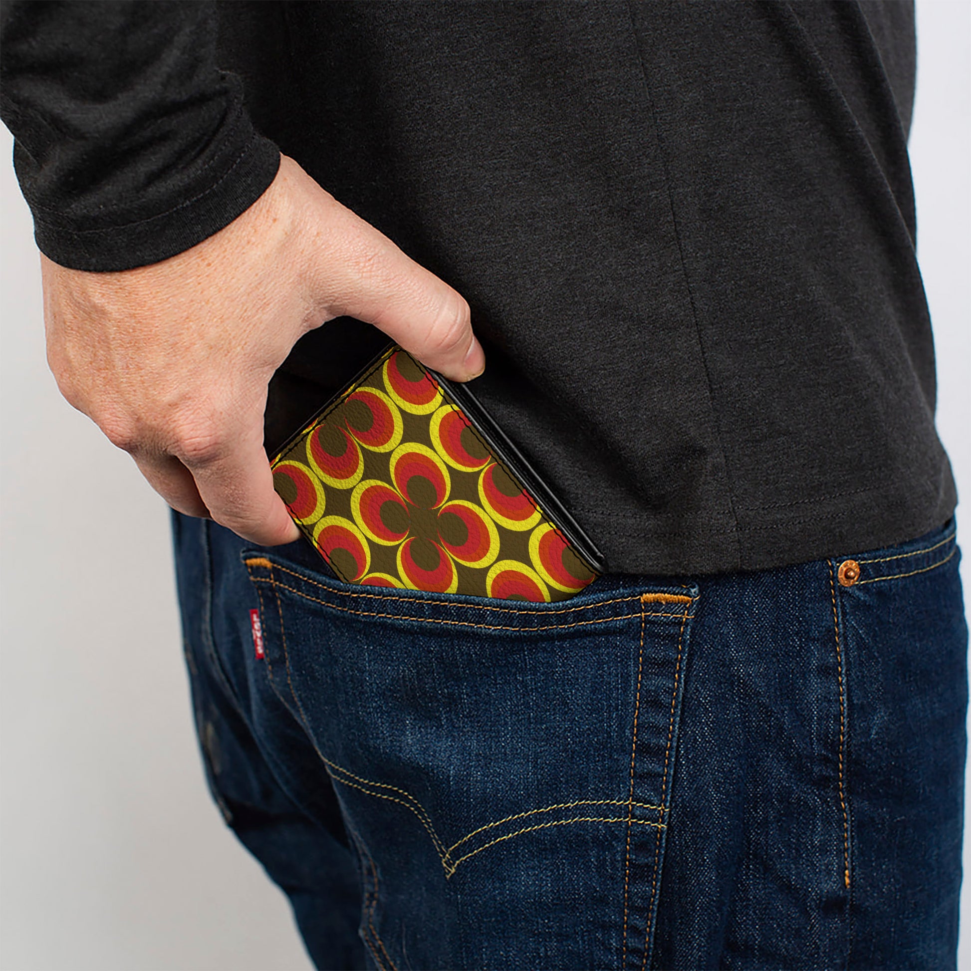 Bi-Fold Wallet - Four Dot Gradient Brown Yellow Red Bi-Fold Wallets Buckle-Down