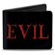 Bi-Fold Wallet - Evil Flaming Black Red Bi-Fold Wallets Buckle-Down