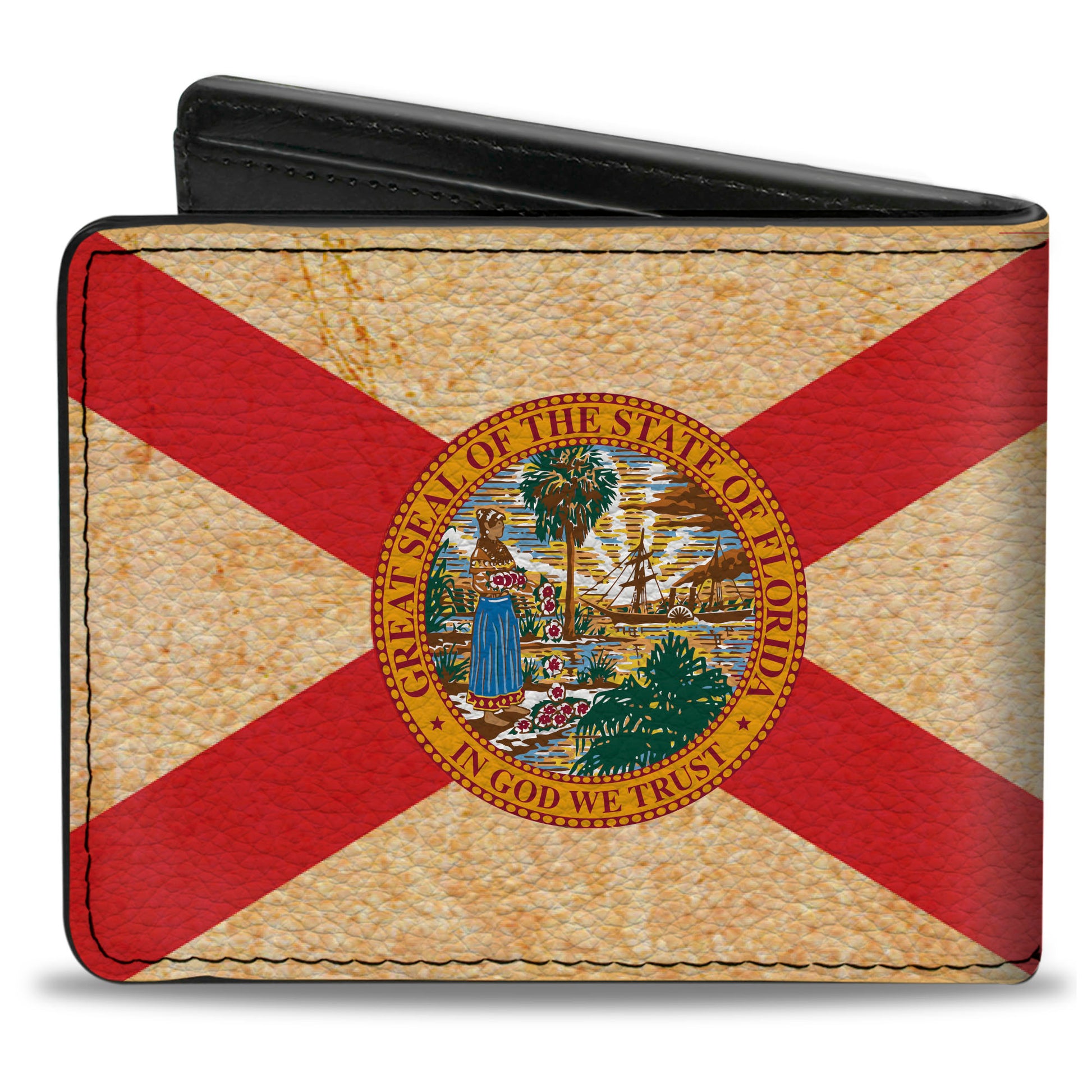 Bi-Fold Wallet - Florida Flags Black Bi-Fold Wallets Buckle-Down