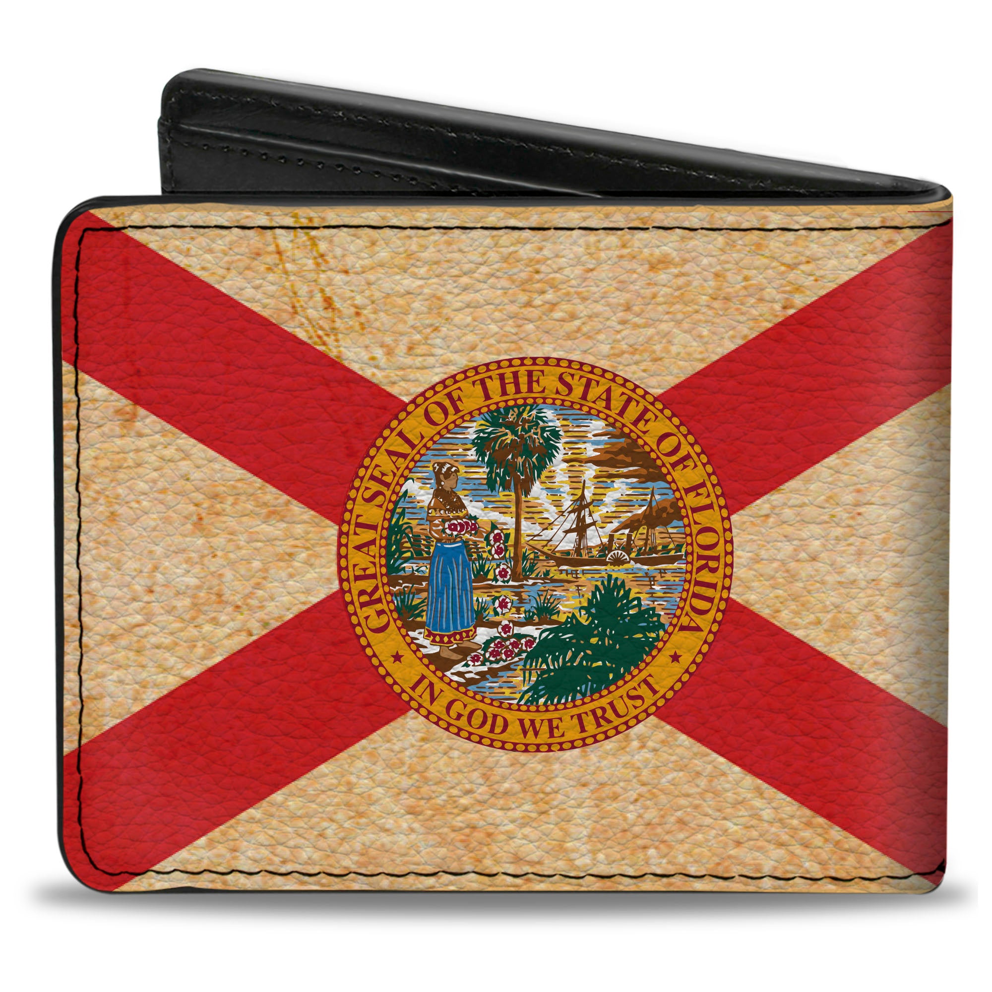 Bi-Fold Wallet - Florida Flags Black Bi-Fold Wallets Buckle-Down