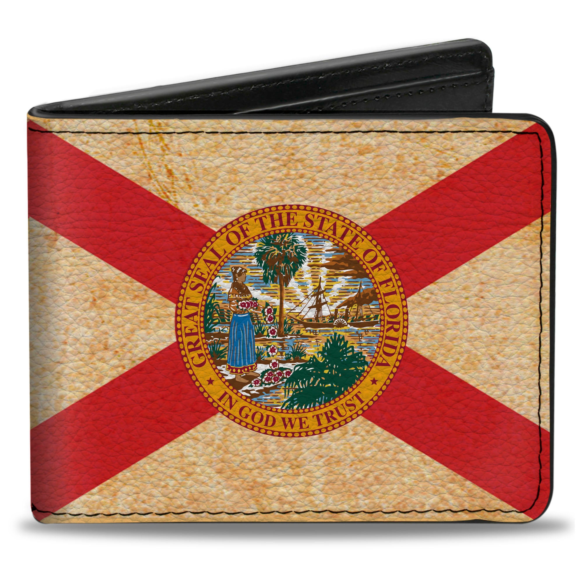 Bi-Fold Wallet - Florida Flags Black Bi-Fold Wallets Buckle-Down