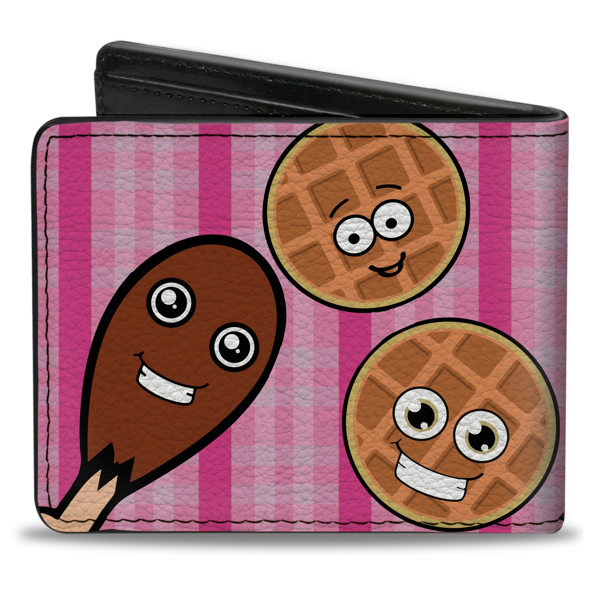 Bi-Fold Wallet - Fried Chicken & Waffles Plaid Pinks Bi-Fold Wallets Buckle-Down