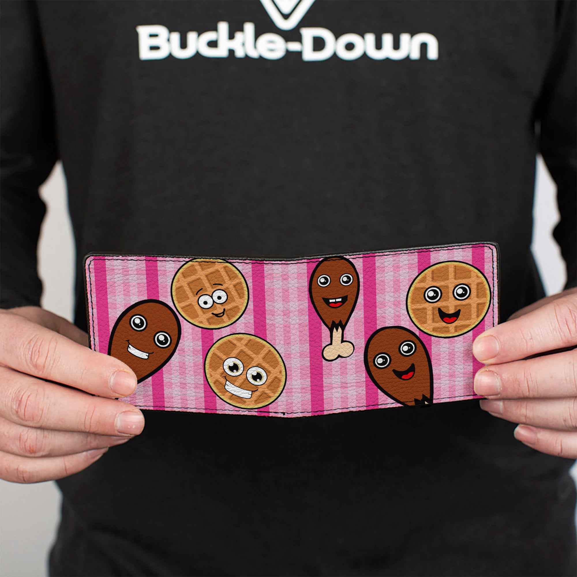 Bi-Fold Wallet - Fried Chicken & Waffles Plaid Pinks Bi-Fold Wallets Buckle-Down