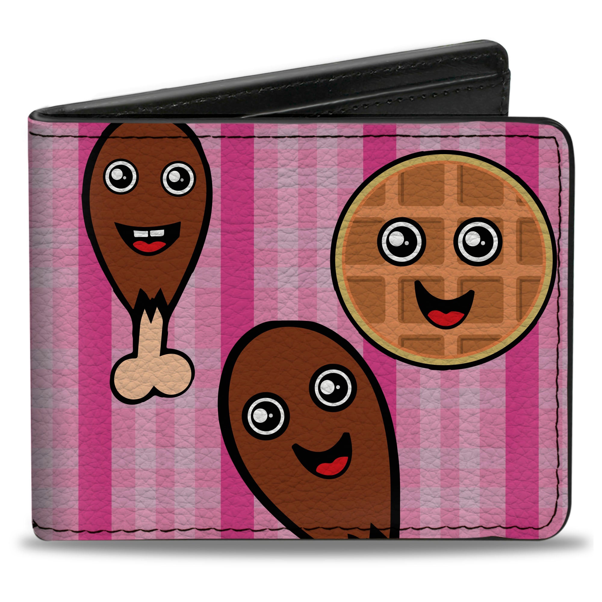 Bi-Fold Wallet - Fried Chicken & Waffles Plaid Pinks Bi-Fold Wallets Buckle-Down