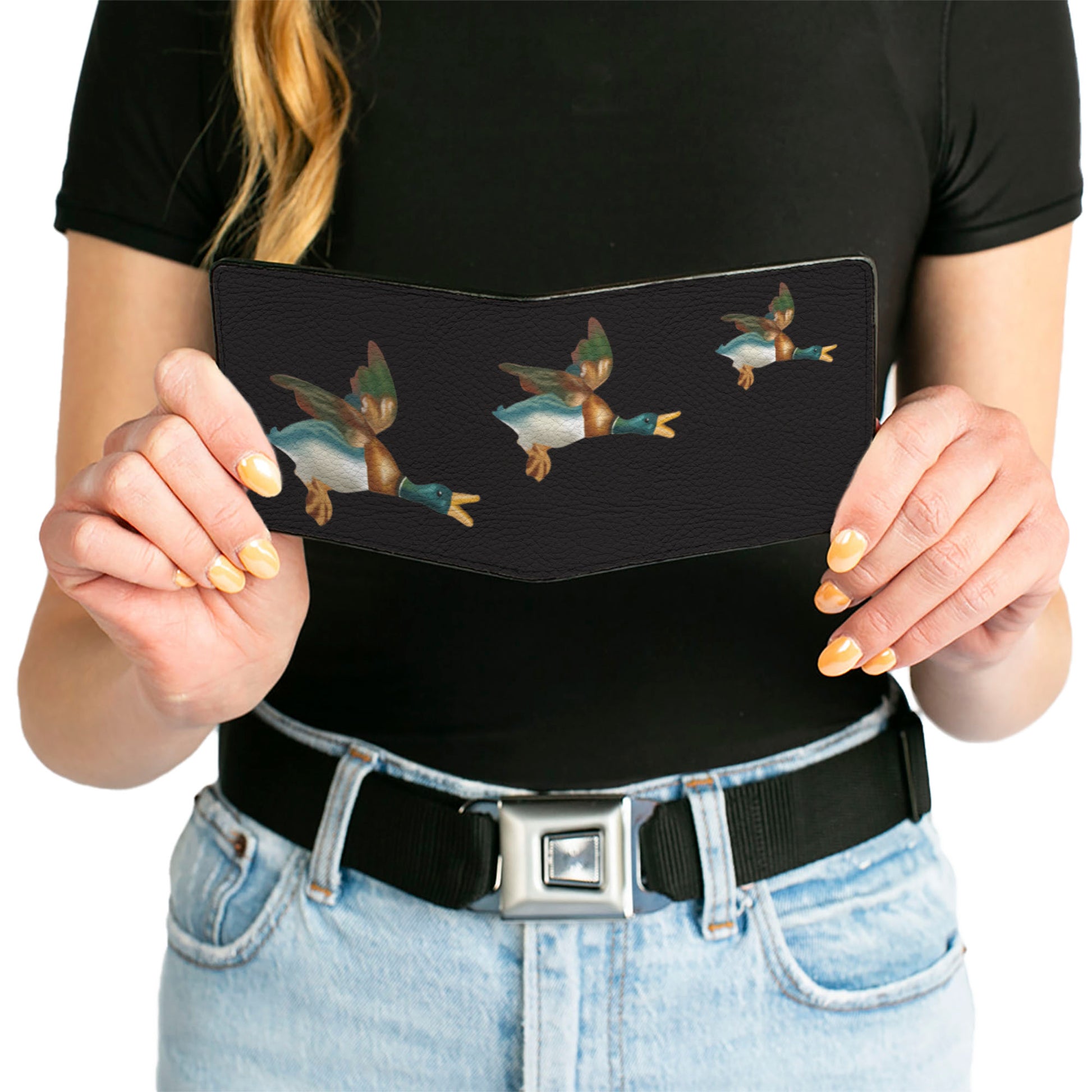 Bi-Fold Wallet - Flying Mallards Black Bi-Fold Wallets Buckle-Down