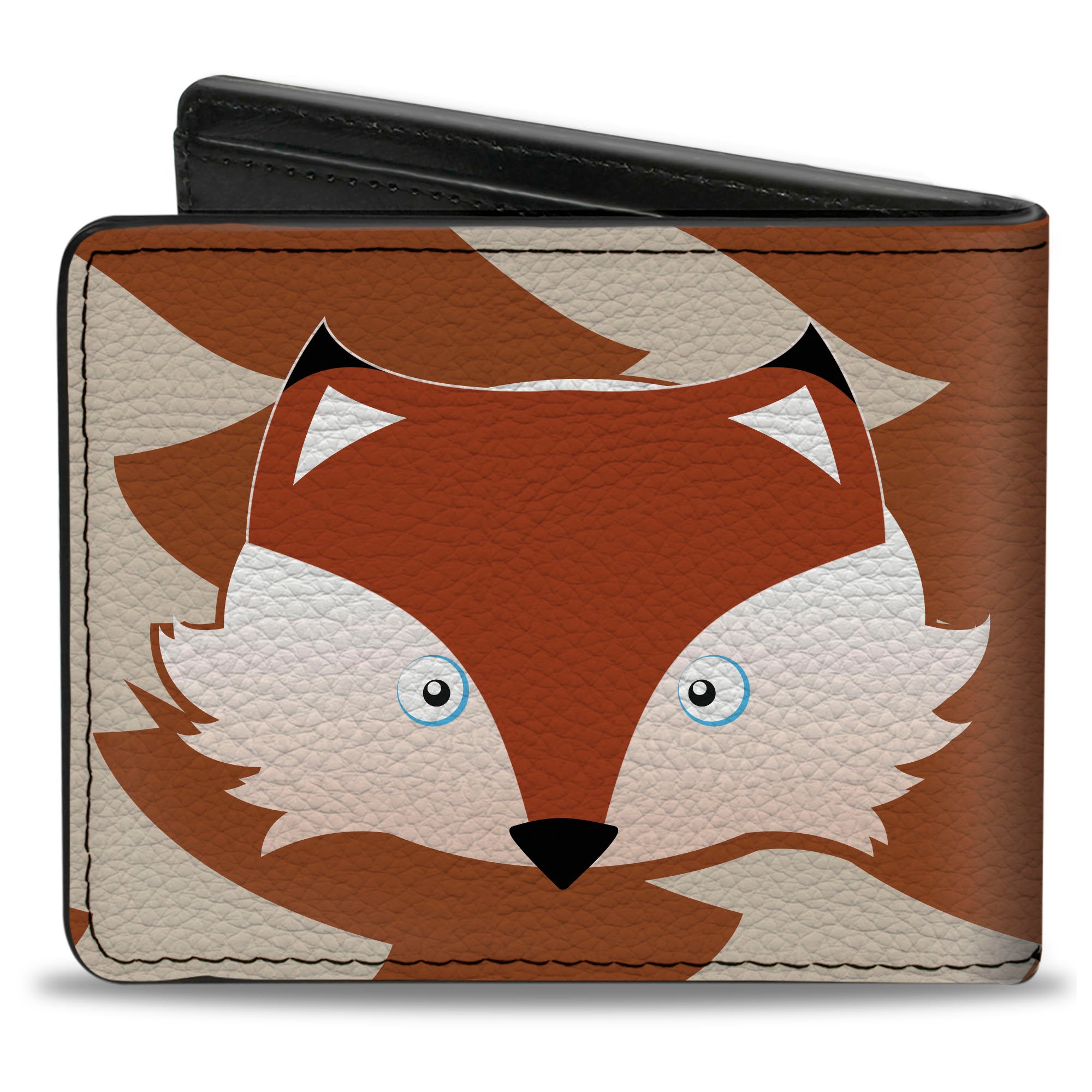 Bi-Fold Wallet - Fox Face Tail Orange Natural Bi-Fold Wallets Buckle-Down