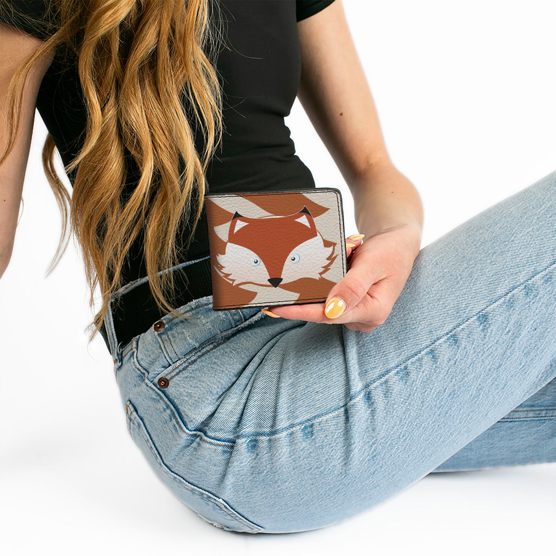Bi-Fold Wallet - Fox Face Tail Orange Natural Bi-Fold Wallets Buckle-Down