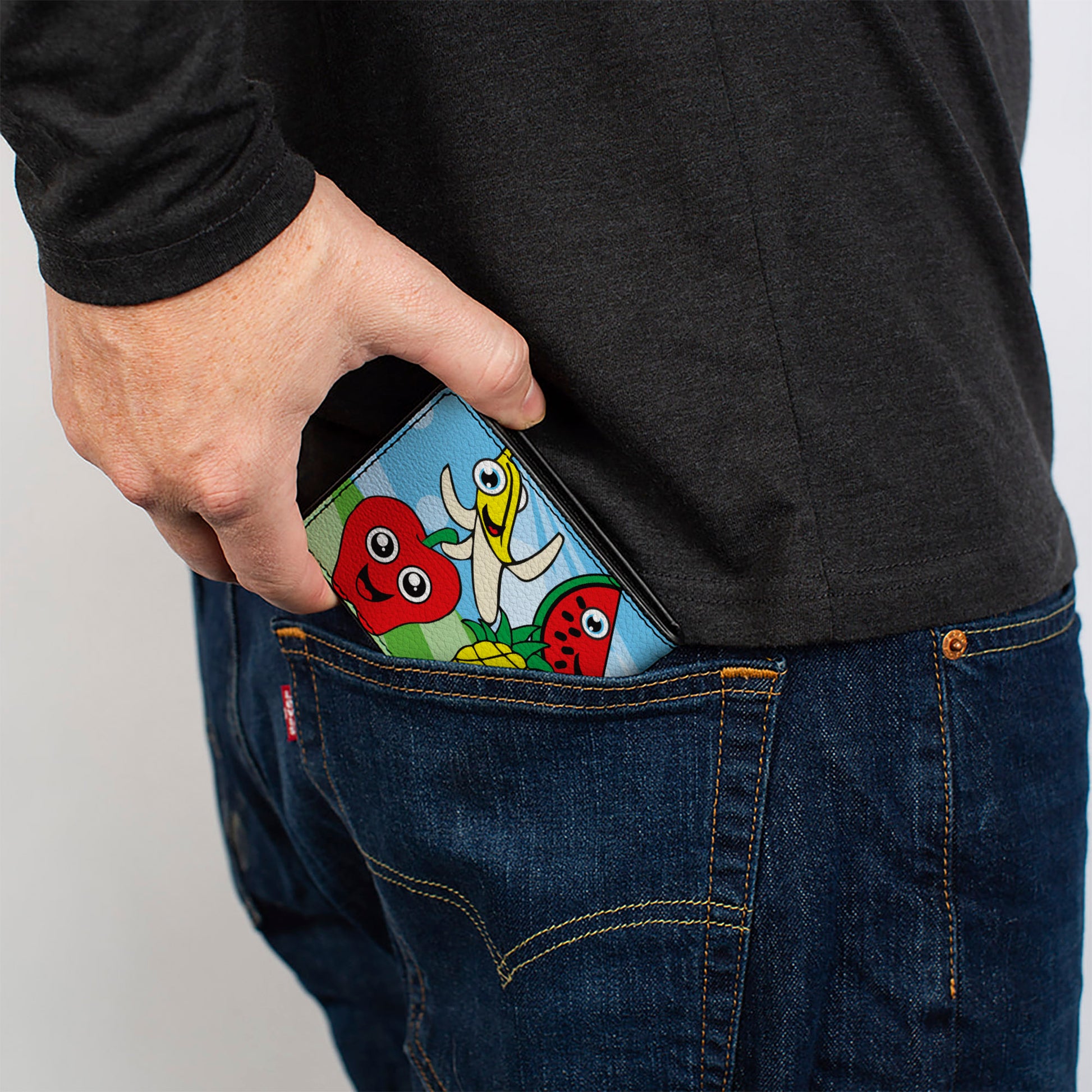 Bi-Fold Wallet - Fruit Cartoon2 Bi-Fold Wallets Buckle-Down