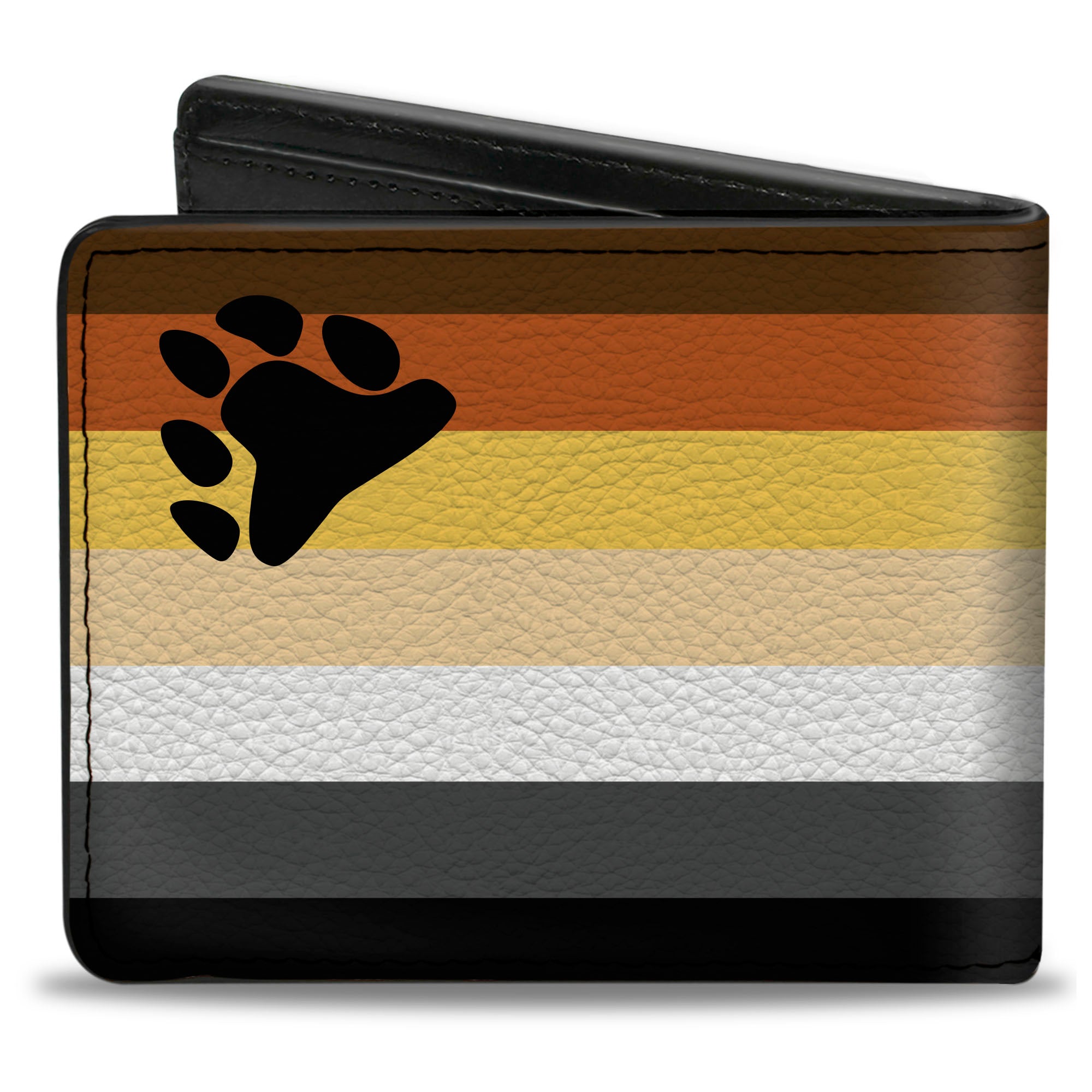 Bi-Fold Wallet - Flag Bear Pride2 Black Brown Orange Yellow Tan White Gray Black Bi-Fold Wallets Buckle-Down