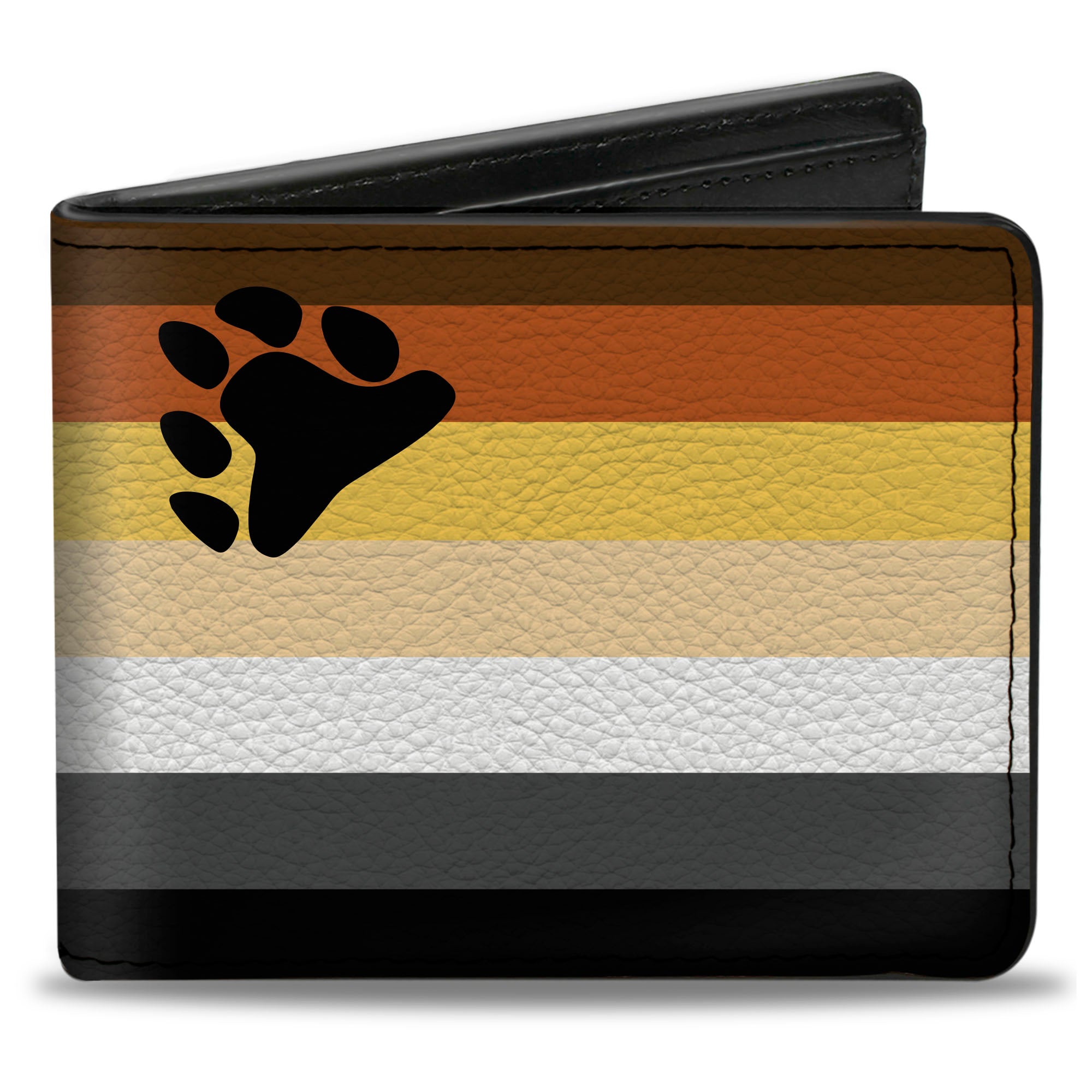 Bi-Fold Wallet - Flag Bear Pride2 Black Brown Orange Yellow Tan White Gray Black Bi-Fold Wallets Buckle-Down
