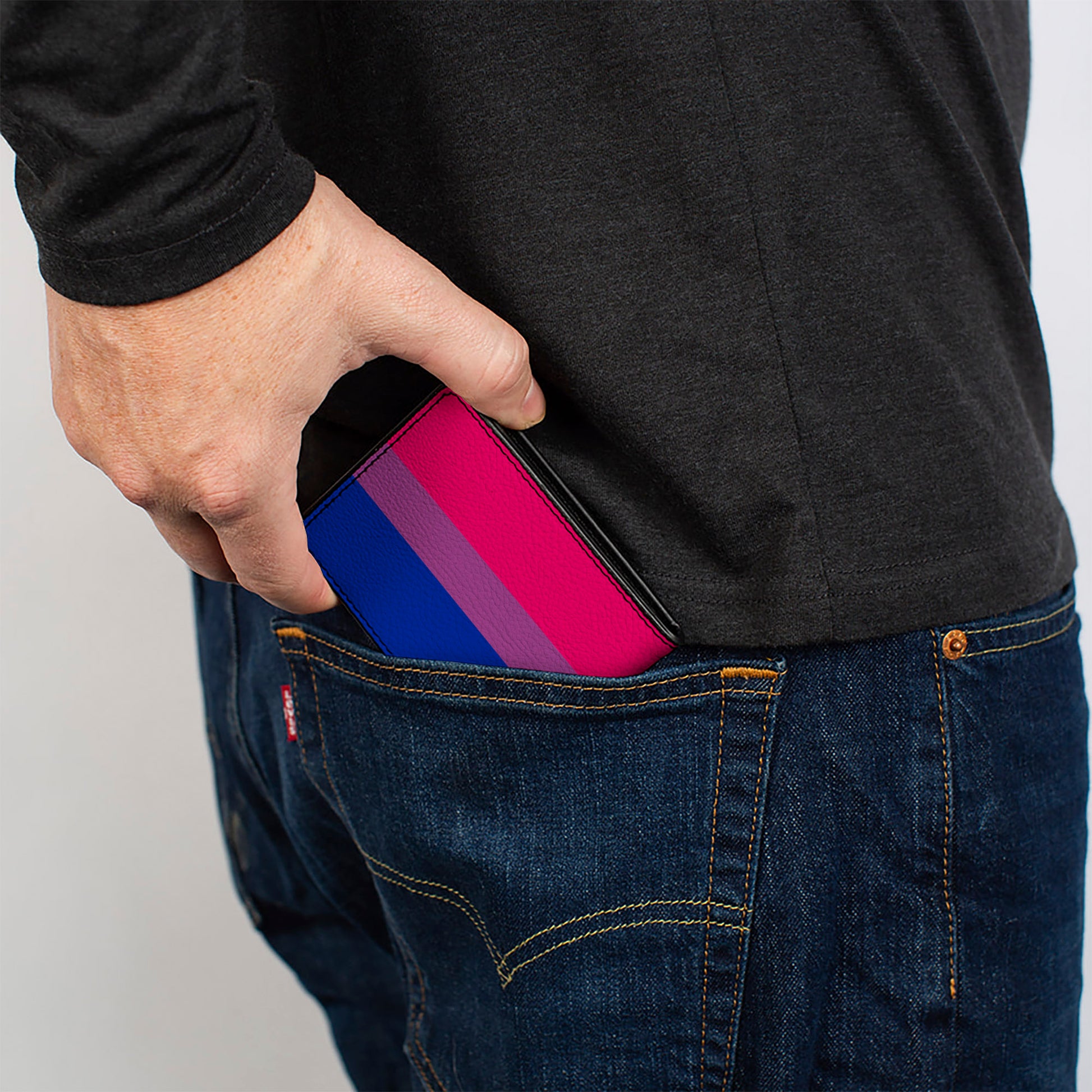 Bi-Fold Wallet - Flag Bisexual Pink Purple Blue Bi-Fold Wallets Buckle-Down