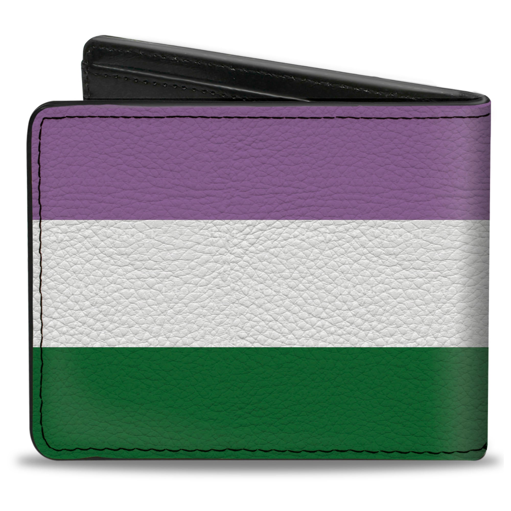 Bi-Fold Wallet - Flag Genderqueer Lavender White Green Bi-Fold Wallets Buckle-Down
