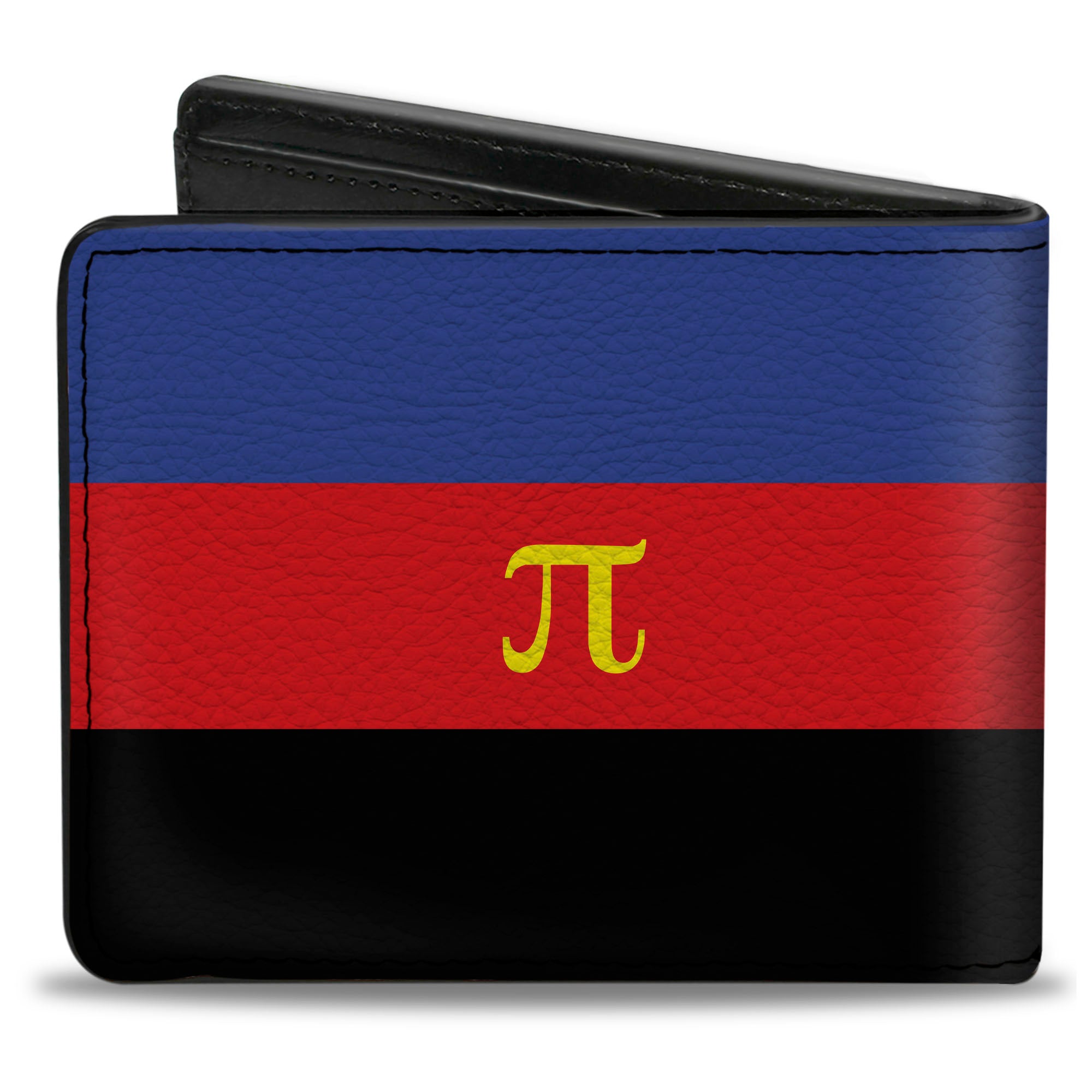 Bi-Fold Wallet - Flag Polyamorous Pi Symbol Blue Red Black Yellow Bi-Fold Wallets Buckle-Down