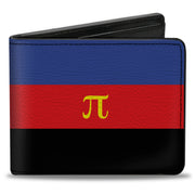 Bi-Fold Wallet - Flag Polyamorous Pi Symbol Blue Red Black Yellow Bi-Fold Wallets Buckle-Down