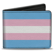 Bi-Fold Wallet - Flag Transgender Baby Blue Baby Pink White Bi-Fold Wallets Buckle-Down