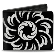 Bi-Fold Wallet - Floral Pinwheel Black White Bi-Fold Wallets Buckle-Down