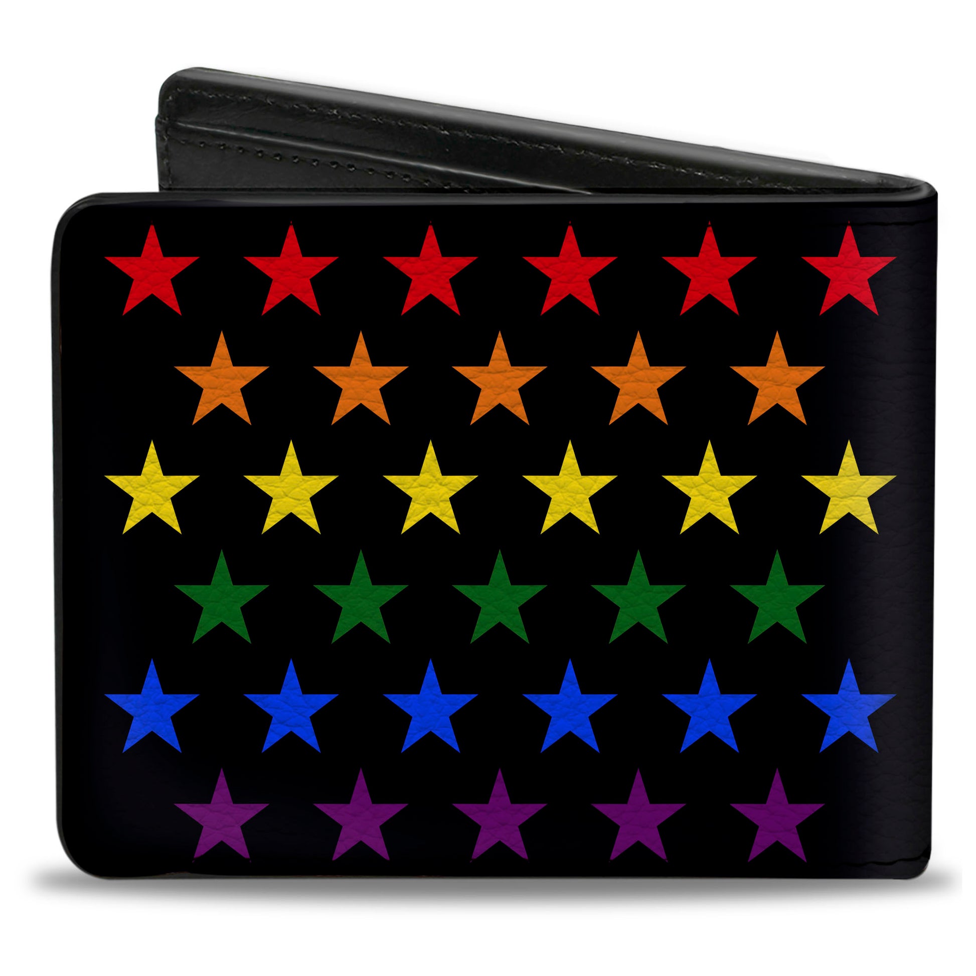 Bi-Fold Wallet - Flag American Pride Rainbow Black Bi-Fold Wallets Buckle-Down
