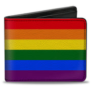 Bi-Fold Wallet - Flag American Pride Rainbow Black Bi-Fold Wallets Buckle-Down