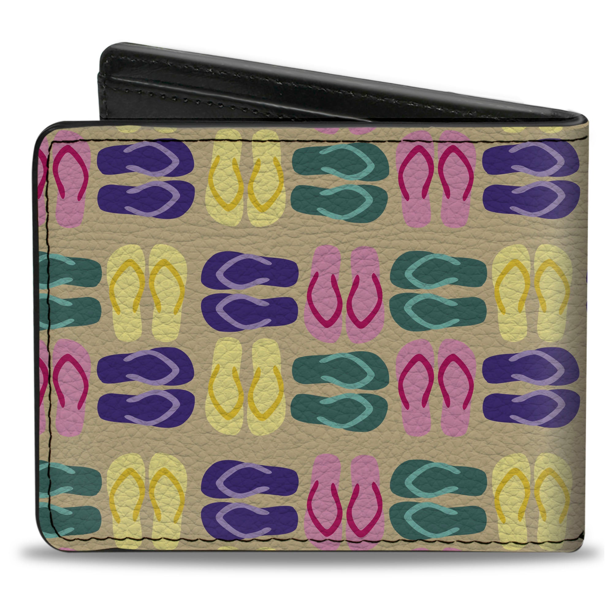 Bi-Fold Wallet - Flip Flops4 Sand Multi Color Bi-Fold Wallets Buckle-Down
