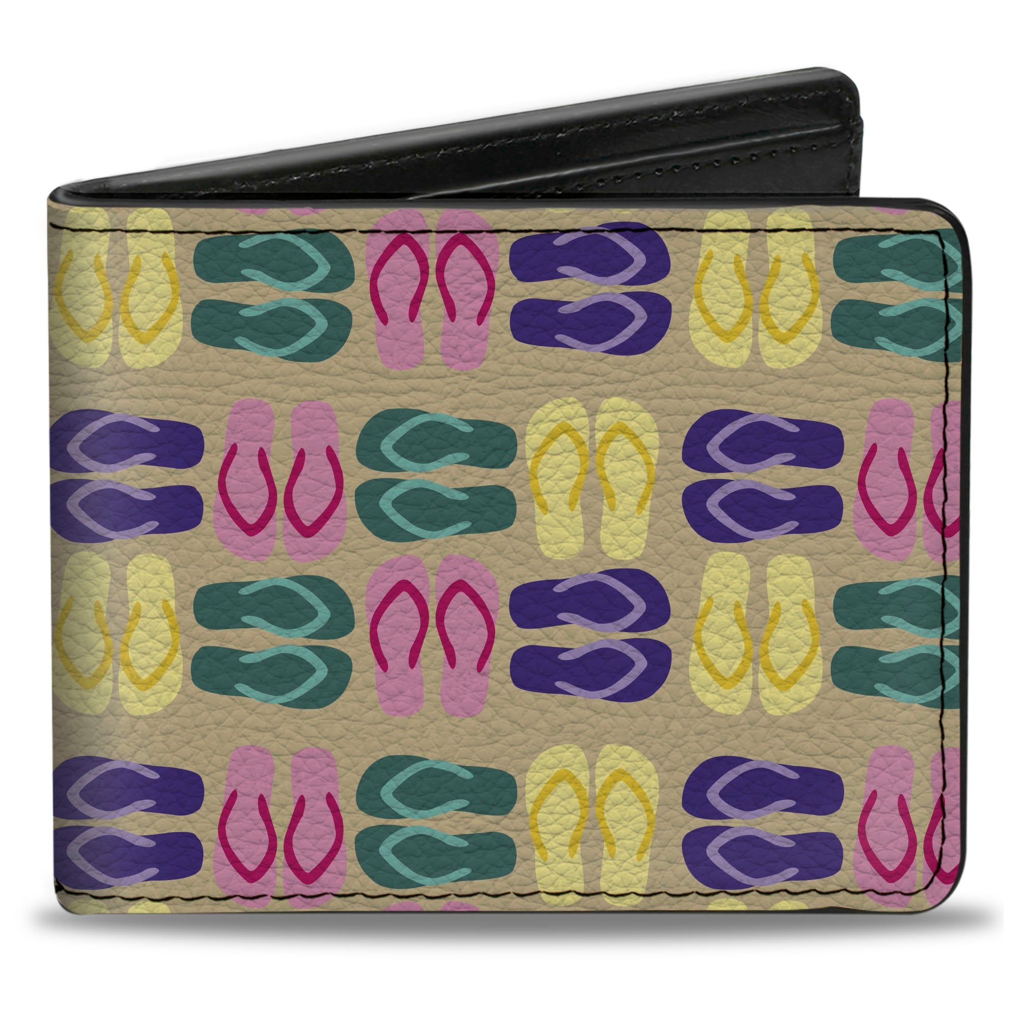 Bi-Fold Wallet - Flip Flops4 Sand Multi Color Bi-Fold Wallets Buckle-Down