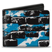Bi-Fold Wallet - Grunge Bricks Blue Bi-Fold Wallets Buckle-Down