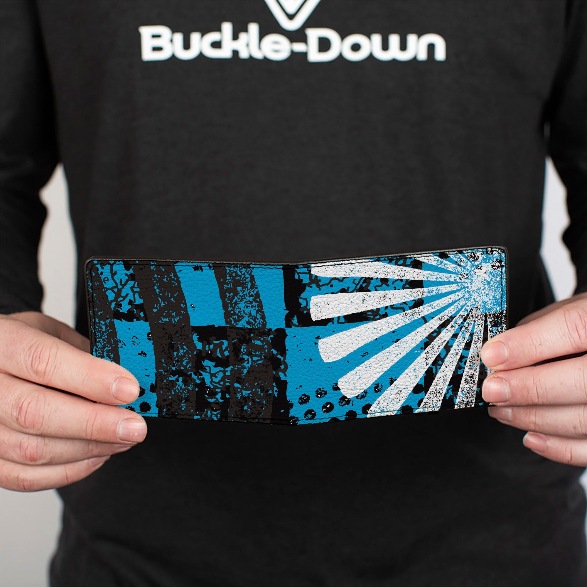 Bi-Fold Wallet - Grunge Chaos Blue Bi-Fold Wallets Buckle-Down