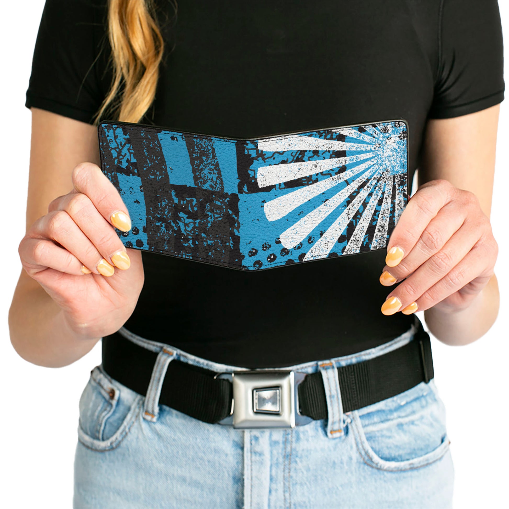 Bi-Fold Wallet - Grunge Chaos Blue Bi-Fold Wallets Buckle-Down