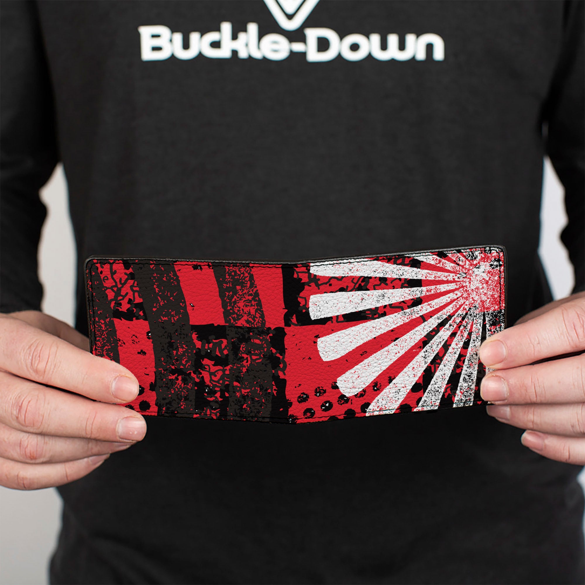 Bi-Fold Wallet - Grunge Chaos Red Bi-Fold Wallets Buckle-Down