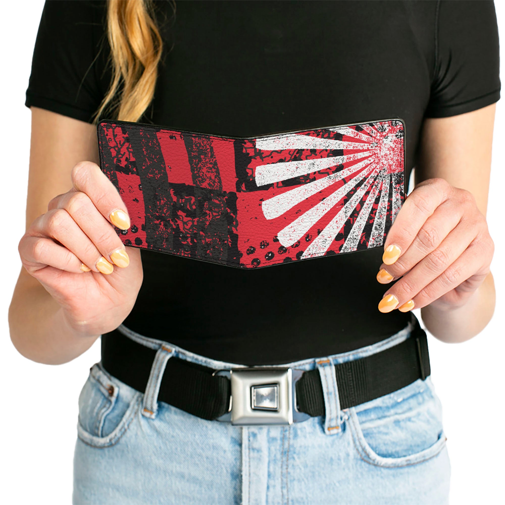 Bi-Fold Wallet - Grunge Chaos Red Bi-Fold Wallets Buckle-Down