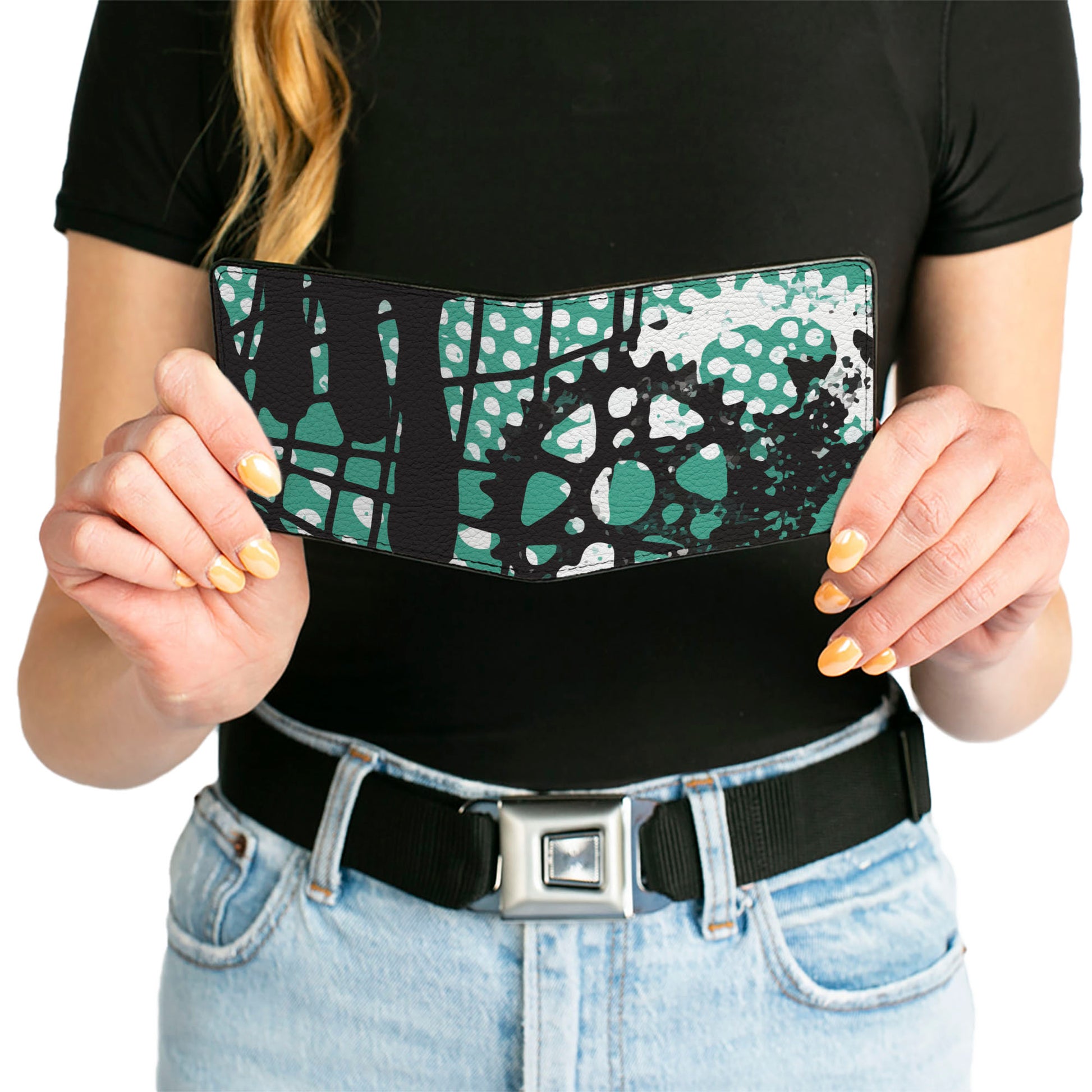 Bi-Fold Wallet - Grunge Gears Green Bi-Fold Wallets Buckle-Down