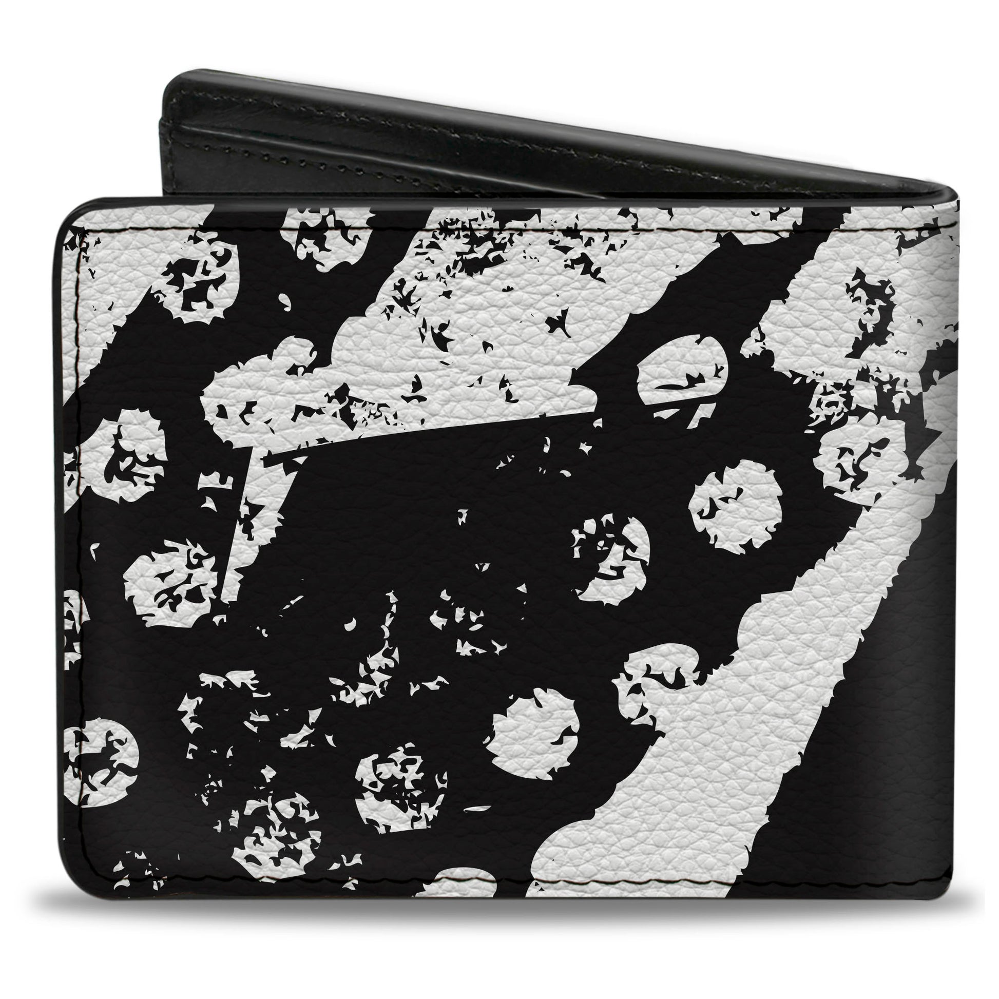 Bi-Fold Wallet - Grunge Tread Black White Bi-Fold Wallets Buckle-Down