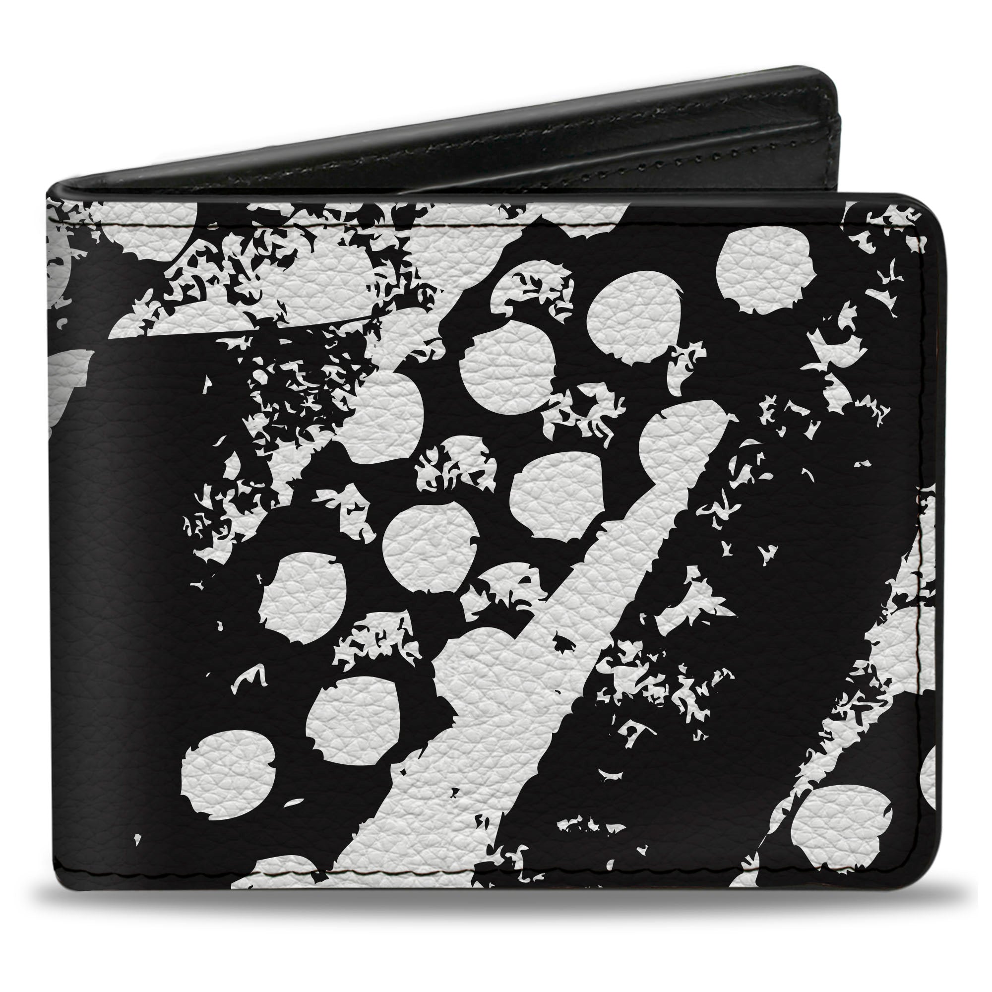 Bi-Fold Wallet - Grunge Tread Black White Bi-Fold Wallets Buckle-Down