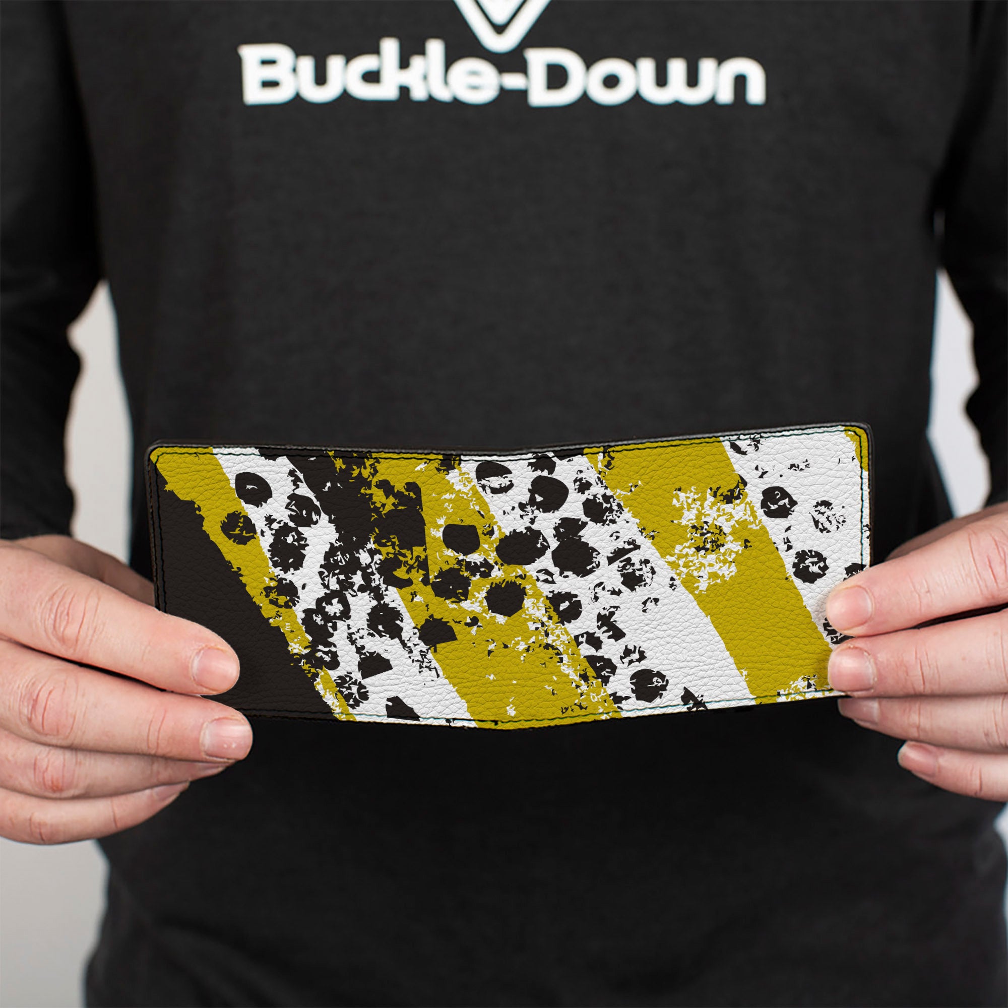 Bi-Fold Wallet - Grunge Tread Yellow Bi-Fold Wallets Buckle-Down