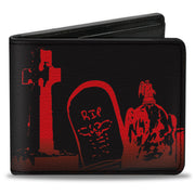 Bi-Fold Wallet - Graveyard Black Red Bi-Fold Wallets Buckle-Down