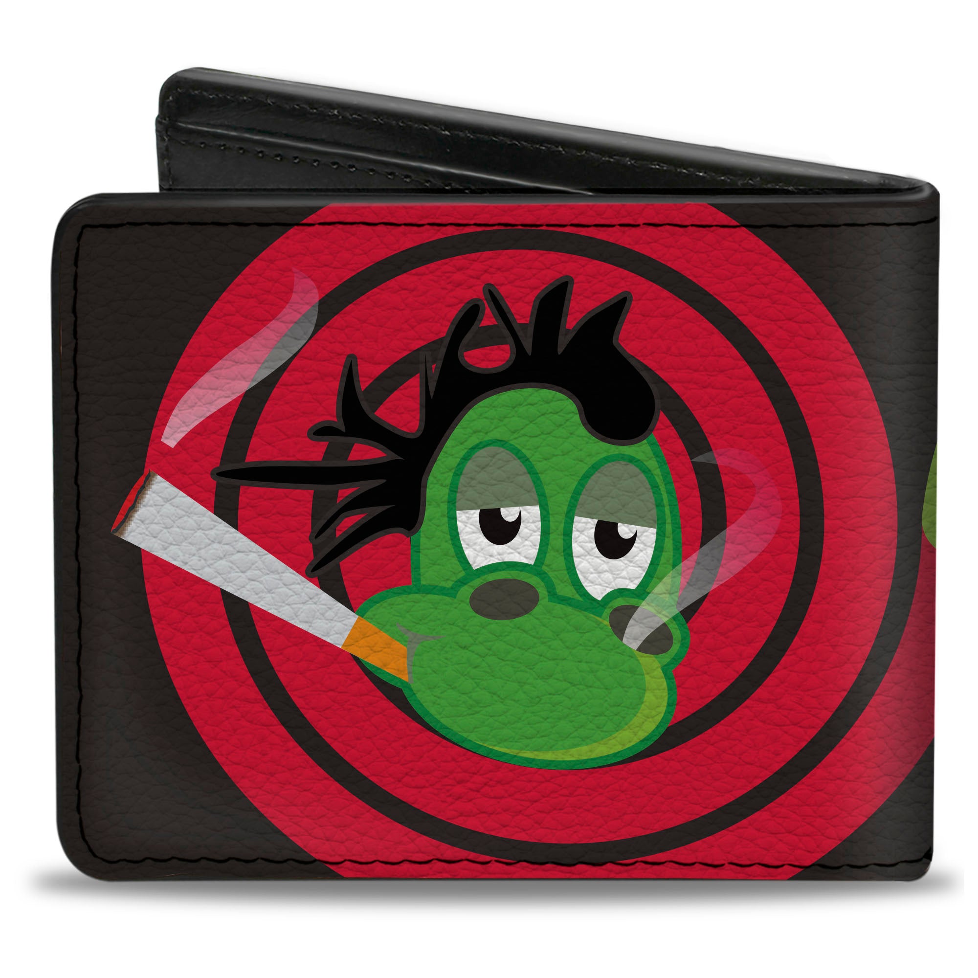 Bi-Fold Wallet - Green & Red Dragons Smoking Gray Bi-Fold Wallets Buckle-Down