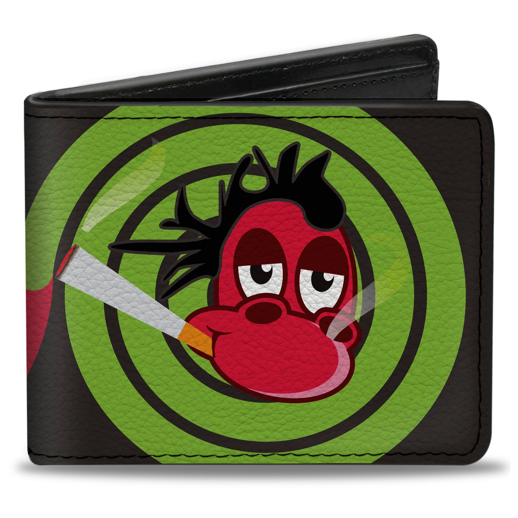 Bi-Fold Wallet - Green & Red Dragons Smoking Gray Bi-Fold Wallets Buckle-Down