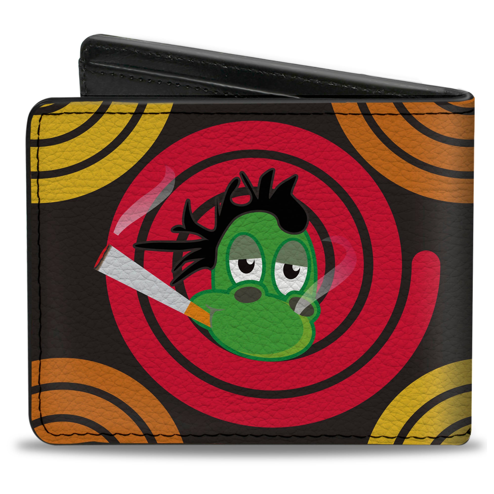 Bi-Fold Wallet - Green Dragons Smoking Purple Bi-Fold Wallets Buckle-Down