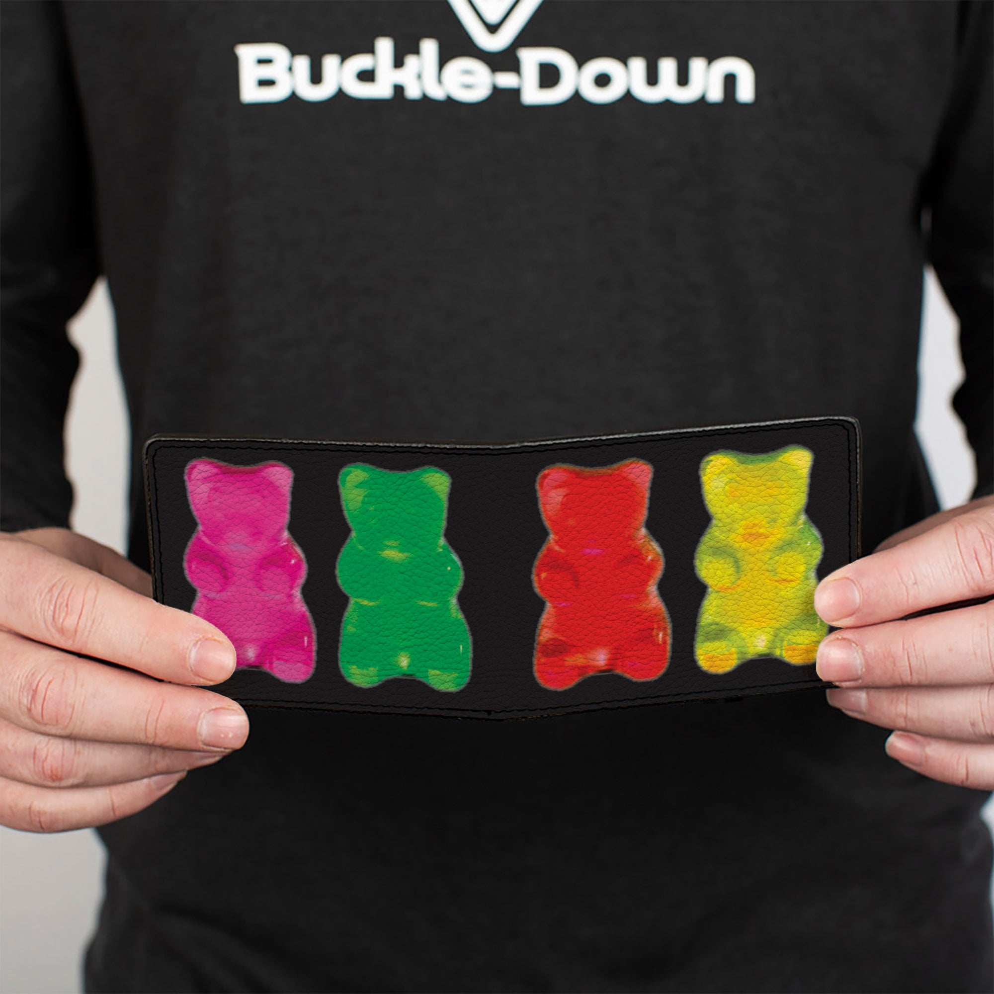 Bi-Fold Wallet - Gummy Bears Black Multi Color Bi-Fold Wallets Buckle-Down