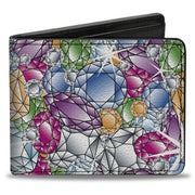 Bi-Fold Wallet - Gems Stacked Multi Color Bi-Fold Wallets Buckle-Down