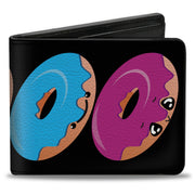 Bi-Fold Wallet - Glaze Donut Expressions Black Bi-Fold Wallets Buckle-Down