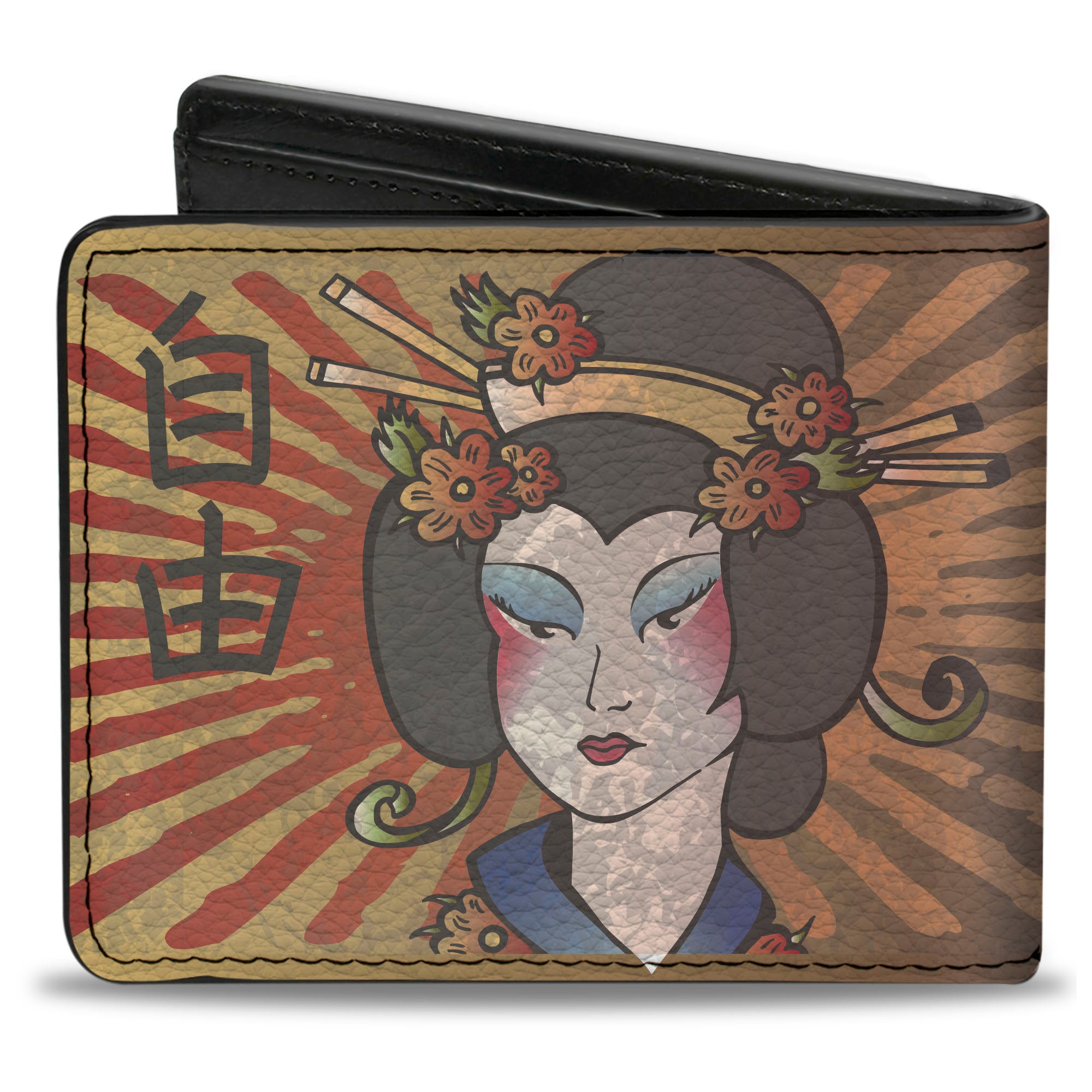 Bi-Fold Wallet - Geisha Distressed Repeat Bi-Fold Wallets Buckle-Down