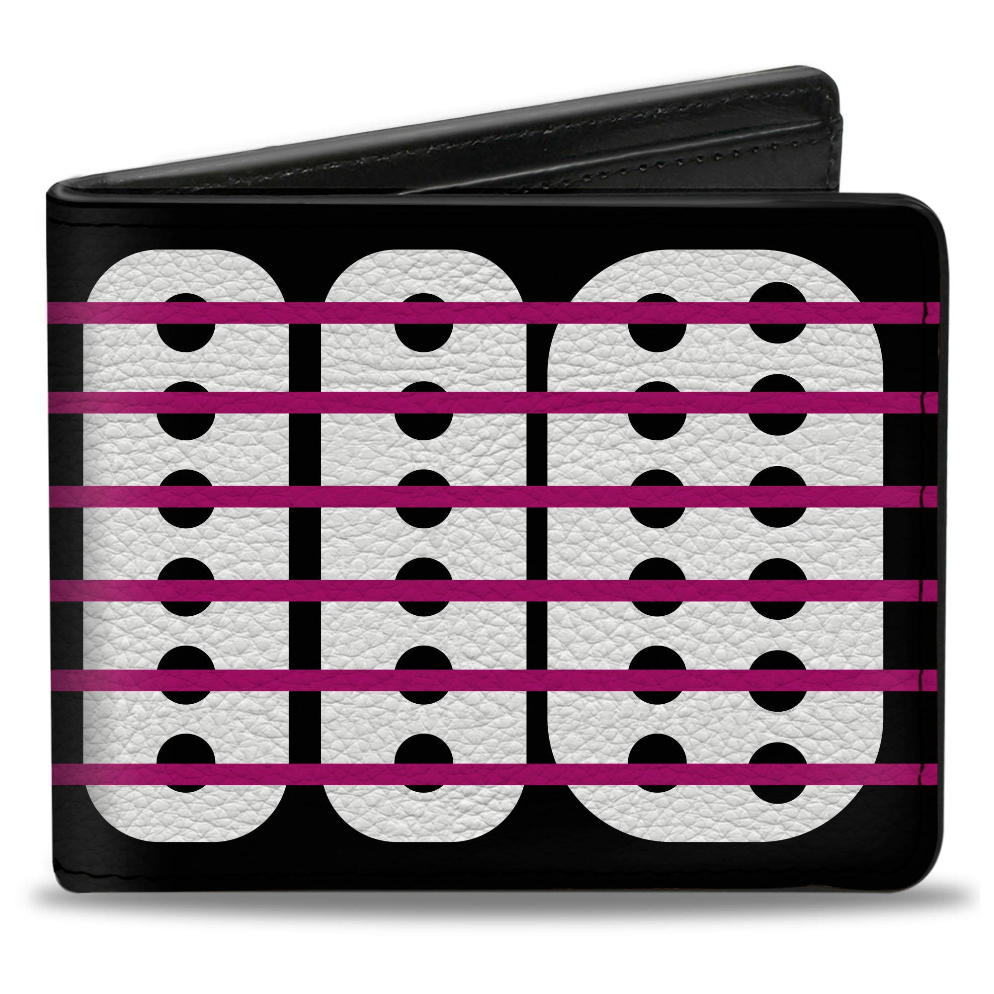 Bi-Fold Wallet - Guitar Neck Black White Pink Bi-Fold Wallets Buckle-Down