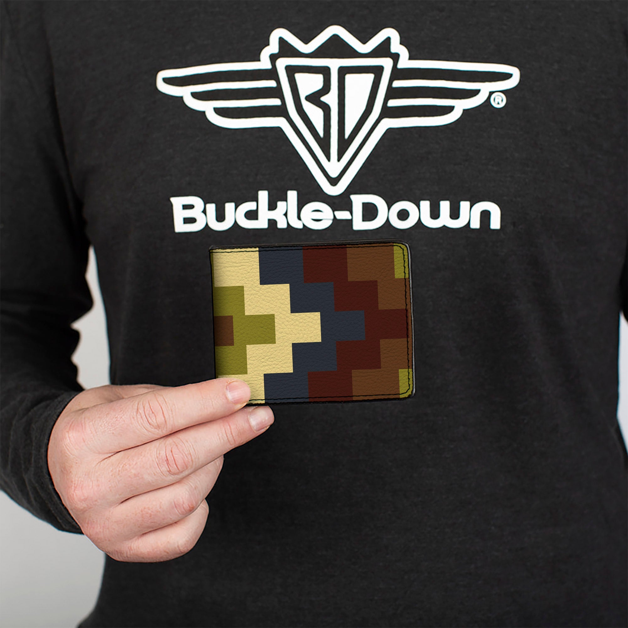 Bi-Fold Wallet - Geometric4 Tan Blue Wine Brown Olive Bi-Fold Wallets Buckle-Down