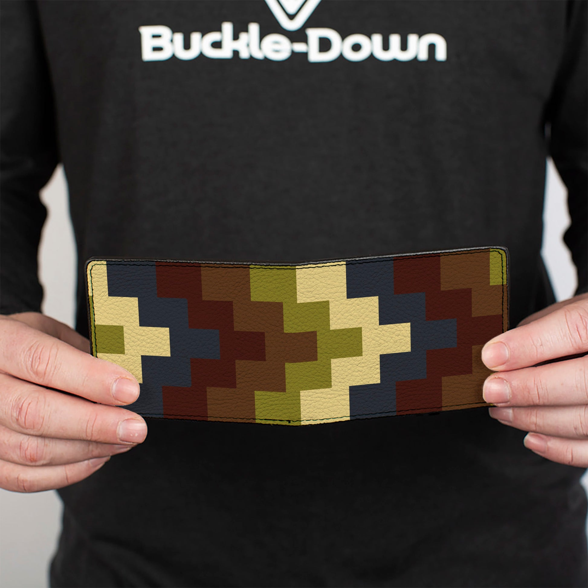 Bi-Fold Wallet - Geometric4 Tan Blue Wine Brown Olive Bi-Fold Wallets Buckle-Down