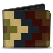 Bi-Fold Wallet - Geometric4 Tan Blue Wine Brown Olive Bi-Fold Wallets Buckle-Down