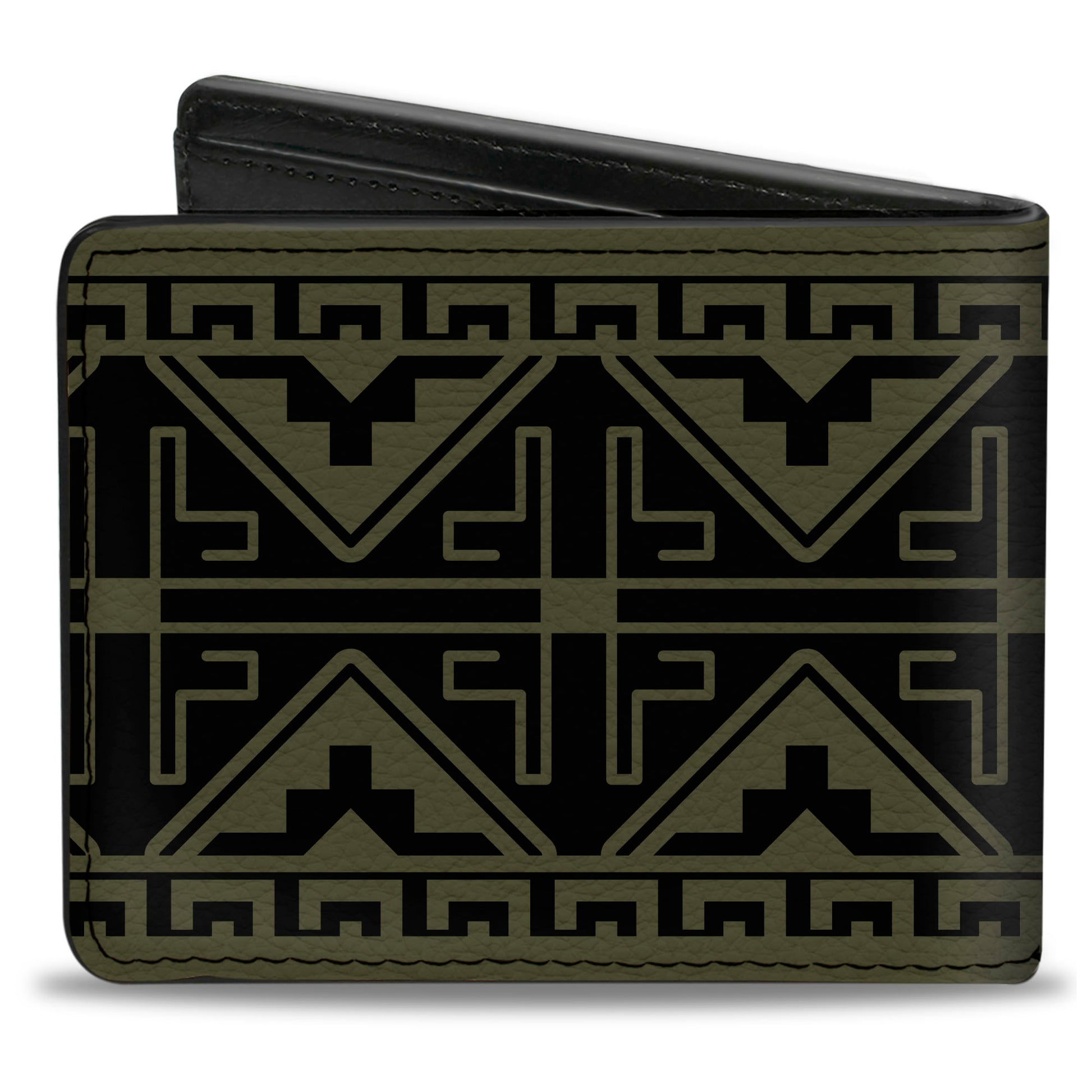 Bi-Fold Wallet - Geometric7 Black Olive Bi-Fold Wallets Buckle-Down