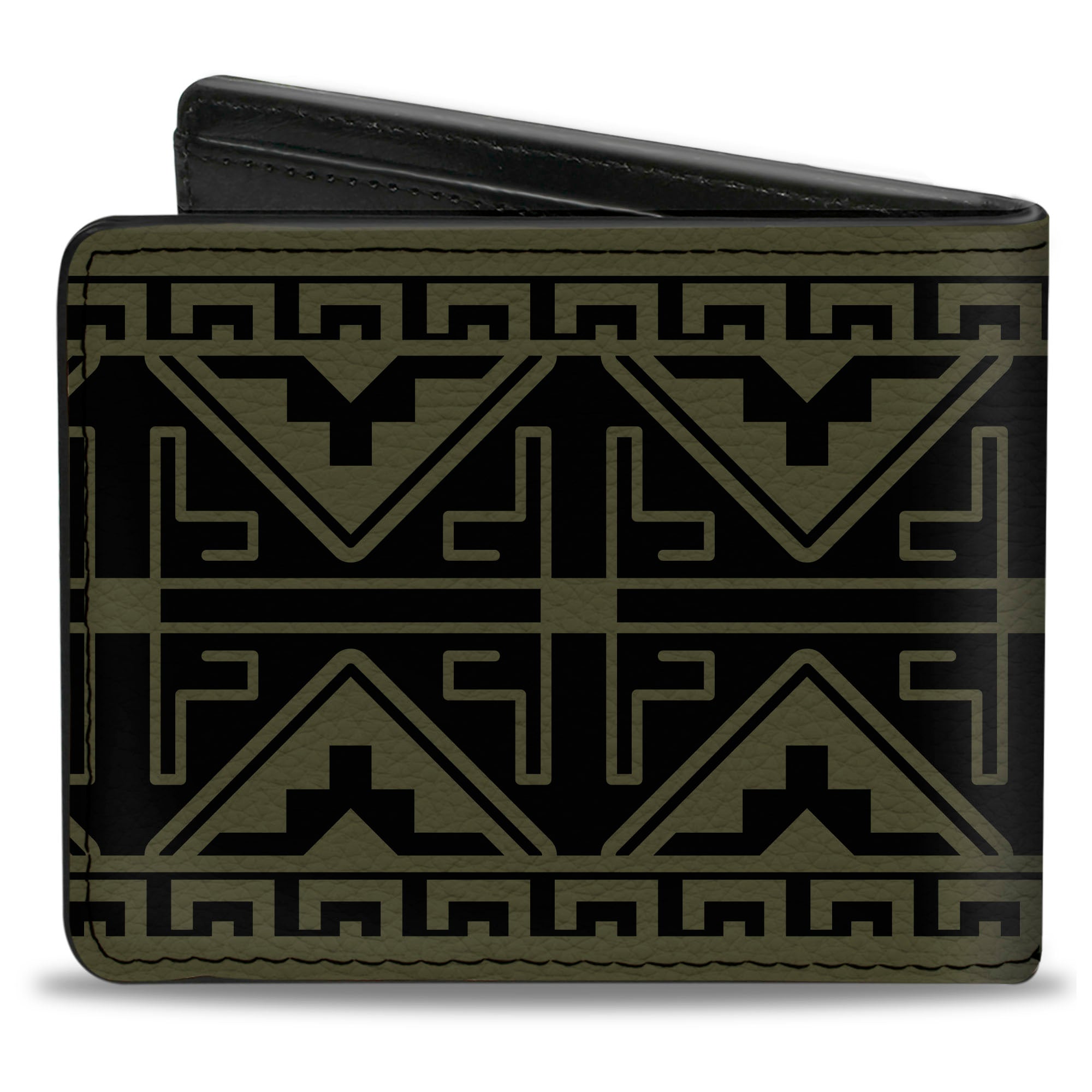 Bi-Fold Wallet - Geometric7 Black Olive Bi-Fold Wallets Buckle-Down