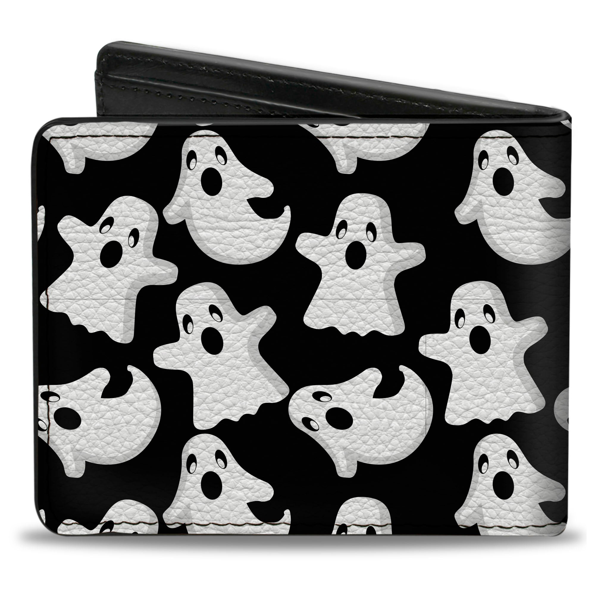 Bi-Fold Wallet - Ghosts Scattered Black White Bi-Fold Wallets Buckle-Down